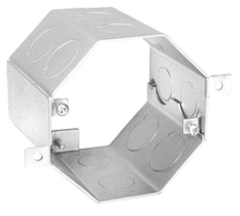 Garvin Southwire Octagon Concrete Box 3-1/2 Inch Deep (8) 1/2 Inch And (8) 3/4 Inch Side Knockouts (OCR-350)