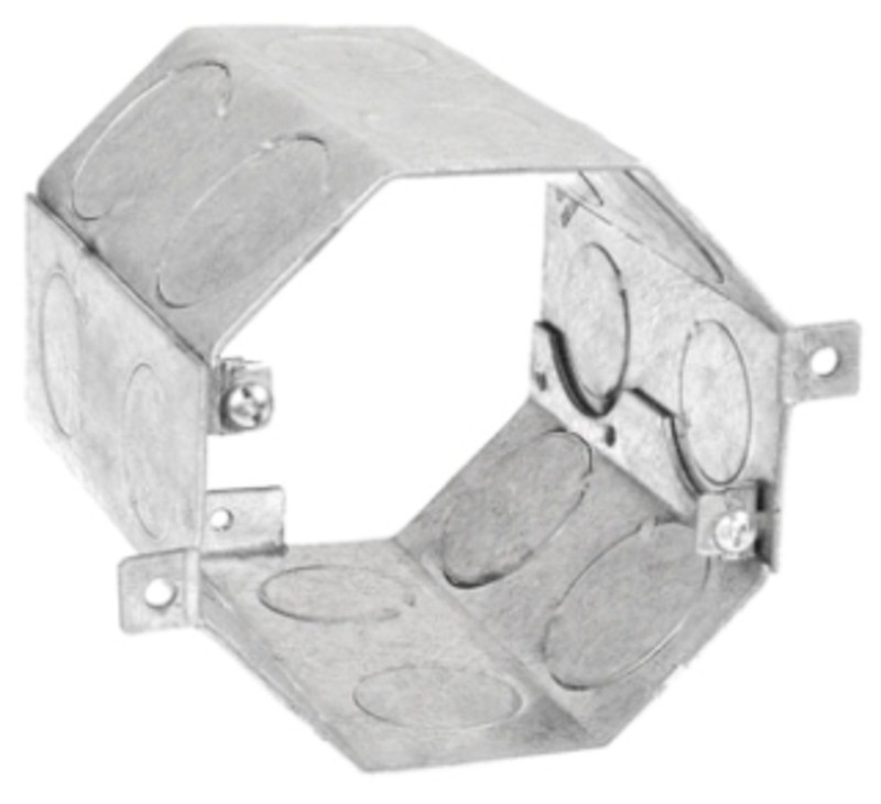 Garvin Southwire Octagon Concrete Box 4 Inch Deep (8) 3/4 Inch And (8) 1 Inch Side Knockouts (OCR-400341)
