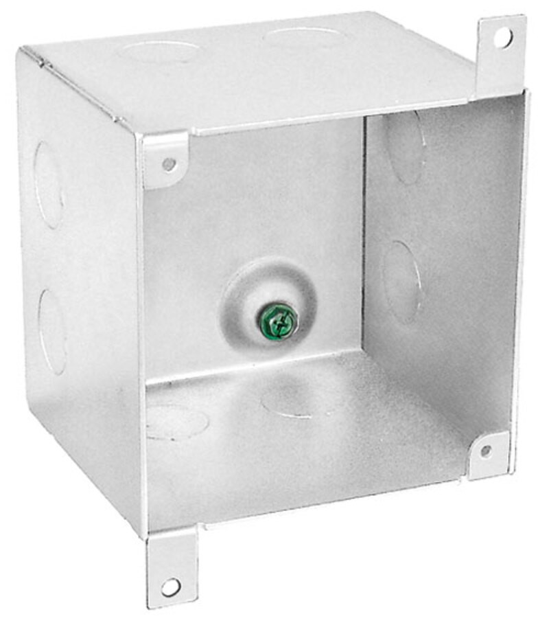 Garvin Southwire 4 Square 3-1/2 Inch Extra Deep Concrete Box With (8) 3/4 Inch Side Knockouts (52181-3/4-SPKR)
