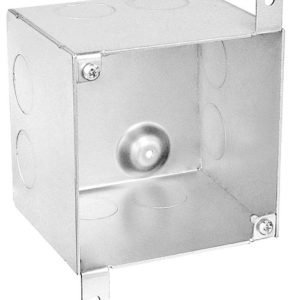 Garvin Southwire 4 Square Concrete Box With Mounting TABS 3-1/2 Inch Deep (4) 1/2 Inch And (4) 3/4 (52181-SPKR)