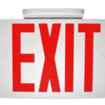 MaxLite EX-RWRC EXIT, THERMOPLASTIC, RED LETTERS, WHITE, REMOTE HEAD CAPABLE, BATTERY BACKUP
