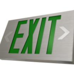 MaxLite EXA-GW THIN ALUMINUM EXITS GREEN, BATTERY BACKUP
