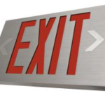 MaxLite EXA-RW THIN ALUMINUM EXITS RED, BATTERY BACKUP
