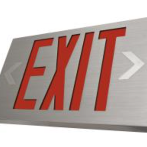 MaxLite EXAC-RW THIN ALUMINUM EXITS COMBO RED, BATTERY BACKUP
