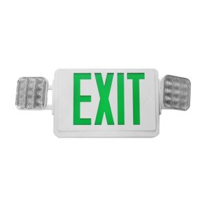 Nicor ECL310UNVWHR2SD ECL3 3.3W Self-Diagnostic LED Emergency Exit Sign Combination Remote Capable Green Lettering