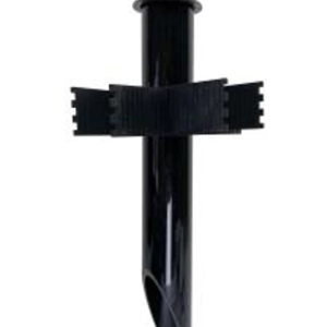 MaxLite GROUNDSTAKE 21" BLACK PVC GROUND STAKE WITH BRONZE DIE CAST CAP, GROUND STABILIZER BARS