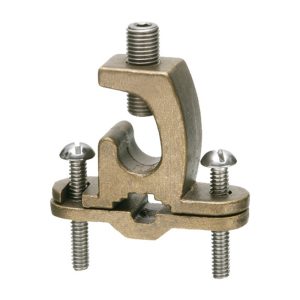 Arlington 719DB 3/8in to 1in Bronze Bare Wire Ground Clamp with Open Lug
