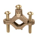 Arlington 720BBS 1/2 to 1in Bare Wire Ground Clamps Solid Brass with Brass Screws