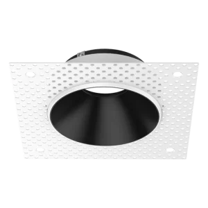 Luxrite AS50218 AKLOW TRIMLESS BLACK ROUND TRIM CANLESS SPOTLIGHT