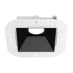 Luxrite AS50221 AKLOW TRIMLESS BLACK SQUARE TRIM CANLESS SPOTLIGHT