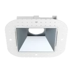 Luxrite AS50222 AKLOW TRIMLESS SILVER SQUARE TRIM CANLESS SPOTLIGHT