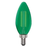 Luxrite LR21742 E12 4.5W GREEN FILAMENT TORPEDO