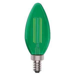 Luxrite LR21742 E12 4.5W GREEN FILAMENT TORPEDO
