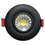 Luxrite LR23221 3" GIMBAL ROUND 5CCT BLACK CANLESS SPOTLIGHT
