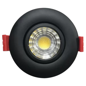 Luxrite LR23221 3" GIMBAL ROUND 5CCT BLACK CANLESS SPOTLIGHT