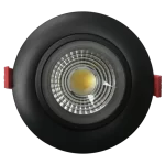Luxrite LR23226 4" GIMBAL ROUND 5CCT BLACK CANLESS SPOTLIGHT