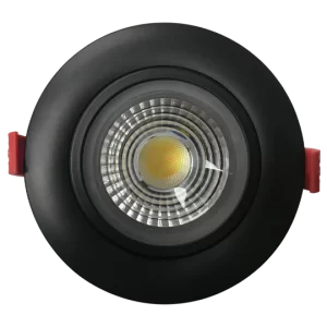 Luxrite LR23226 4" GIMBAL ROUND 5CCT BLACK CANLESS SPOTLIGHT