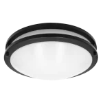 Luxrite LR23292 14" DOUBLE RING SURFACE MOUNT 5CCT BLACK