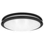 Luxrite LR23294 18" DOUBLE RING SURFACE MOUNT 5CCT BLACK