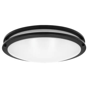 Luxrite LR23294 18" DOUBLE RING SURFACE MOUNT 5CCT BLACK