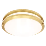 Luxrite LR23297 14" DOUBLE RING SURFACE MOUNT 5CCT BRASS