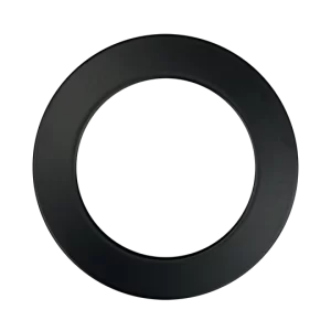 Luxrite LR23776 6" MINI PANEL ROUND TRIM BLACK FOR CANLESS WAFER SPOTLIGHT