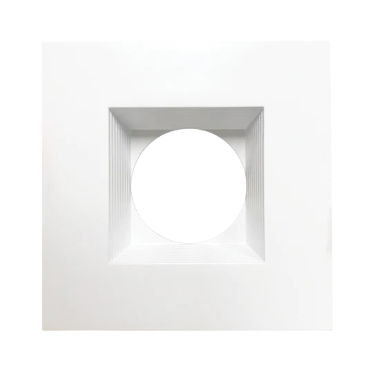 Luxrite LR24954 4" REGRESSED 5CCT INTERCHANGEABLE CANLESS SPOTLIGHT SQUARE SMOOTH TRIM