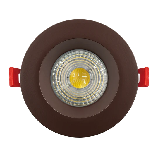 Luxrite LR24963 4" REGRESSED 5CCT INTERCHANGEABLE CANLESS SPOTLIGHT ROUND SMOOTH BRONZE TRIM - Image 2