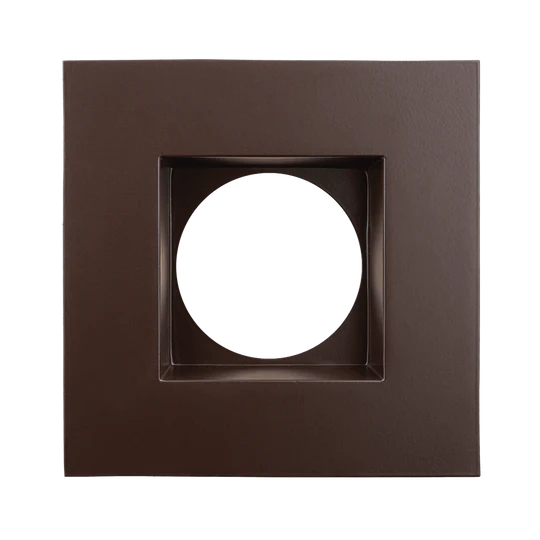 Luxrite LR24965 4" REGRESSED 5CCT INTERCHANGEABLE CANLESS SPOTLIGHT SQUARE SMOOTH BRONZE TRIM