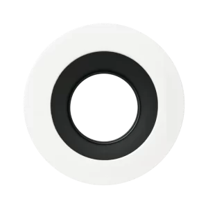 Luxrite LR24967 4" REGRESSED 5CCT INTERCHANGEABLE CANLESS SPOTLIGHT ROUND SMOOTH BLACK/WHITE TRIM