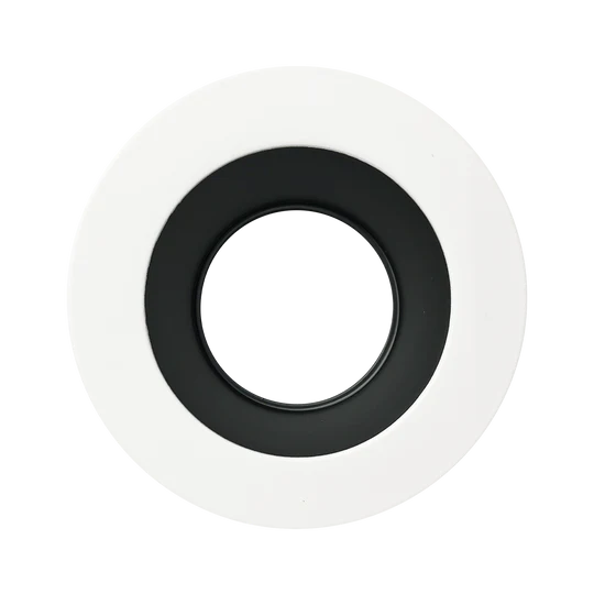 Luxrite LR24967 4" REGRESSED 5CCT INTERCHANGEABLE CANLESS SPOTLIGHT ROUND SMOOTH BLACK/WHITE TRIM