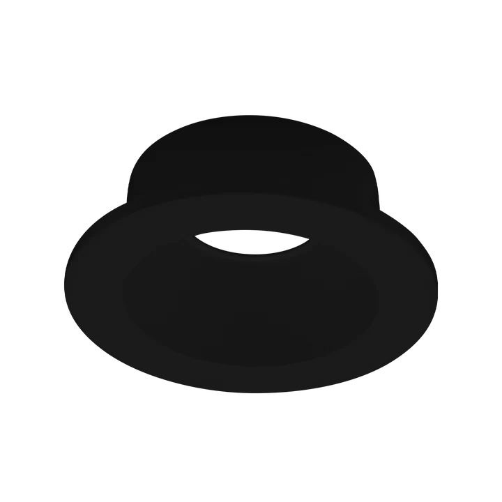 Luxrite LR25025 2" INTERCHANGEABLE TRIM - ROUND BLACK FINISH