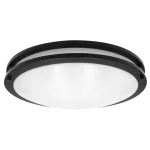 Luxrite LR23293 16" DOUBLE RING SURFACE MOUNT 5CCT BLACK
