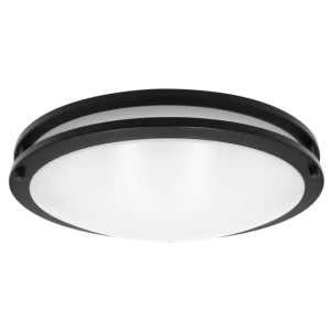 Luxrite LR23293 16" DOUBLE RING SURFACE MOUNT 5CCT BLACK