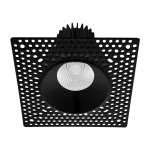 Luxrite LR25451 3" REGRESSED TRIMLESS PUSH N' LOCK SPOTLIGHT BLACK FINISH - CCT SELECTABLE