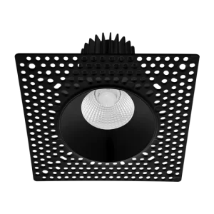 Luxrite LR25451 3" REGRESSED TRIMLESS PUSH N' LOCK SPOTLIGHT BLACK FINISH - CCT SELECTABLE