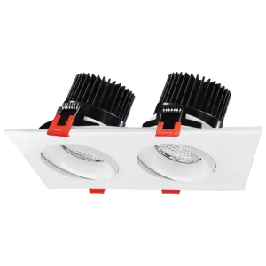 Luxrite LR32183 DOUBLE-HEAD GIMBAL 5CCT WHITE CANLESS SPOTLIGHT