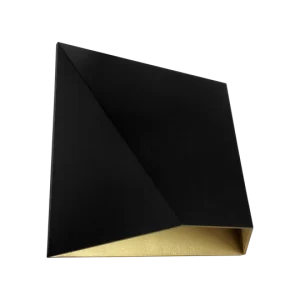Luxrite LR40322 6" BLACK/GOLD DESIGNER WALL FIXTURE - CCT SELECTABLE