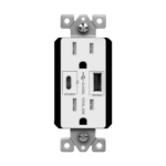 Enerlites 61501-1A1C-PD30-W 30W, Tamper-Resistant, 15A, USB Outlet, Duplex Receptacle