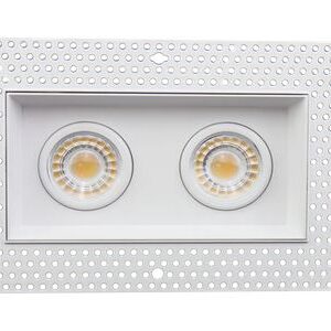 Goodlite G-95621 3" double head trimless regress multiple gimbal, white