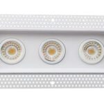 Goodlite G-95622 3" triple head trimless regress multiple gimbal, white