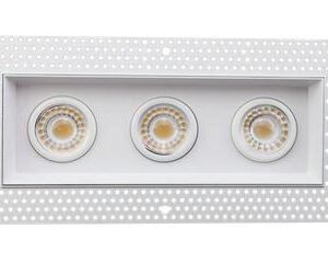Goodlite G-95622 3" triple head trimless regress multiple gimbal, white