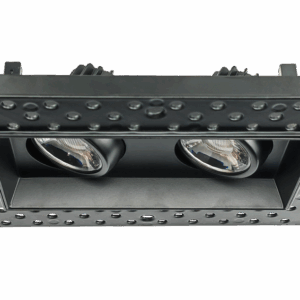 Goodlite G-95721 3" double head trimless regress multiple gimbal, black