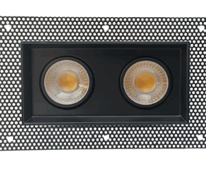 Goodlite G-95724 3.5" Double Head Trimless Regress Multiple Gimbal Black