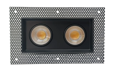 Goodlite G-95724 3.5" Double Head Trimless Regress Multiple Gimbal Black