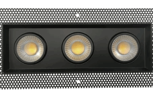 Goodlite G-95725 3.5" Triple Head Trimless Regress Multiple Gimbal Black