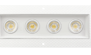 Goodlite G-97126 four head trimless regress multiple gimbal white