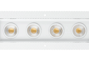 Goodlite G-97220 3.5" Four Head Trimless Regress Multiple Gimbal White