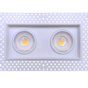 Goodlite G-99222 4" Double Head Trimless Regress Multiple Gimbal White