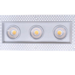 Goodlite G-99223 4" Triple Head Trimless Regress Multiple Gimbal White